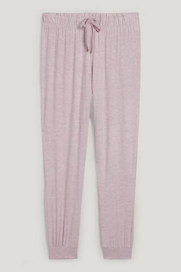 Donna - Pantaloni pigiama di viscosa - rosa