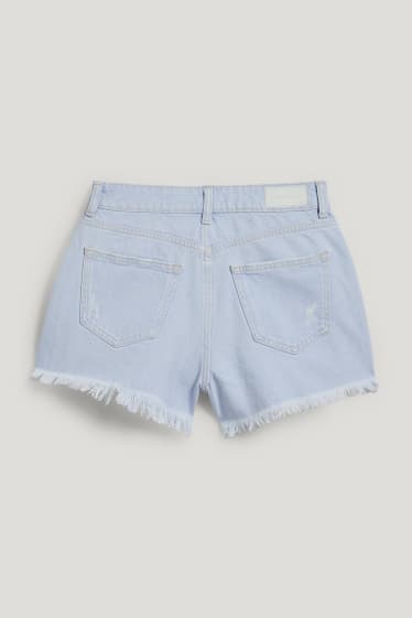 Clockhouse Girls - CLOCKHOUSE - Jeans-Shorts - High Waist - jeans-hellblau