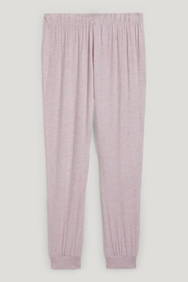 Donna - Pantaloni pigiama di viscosa - rosa