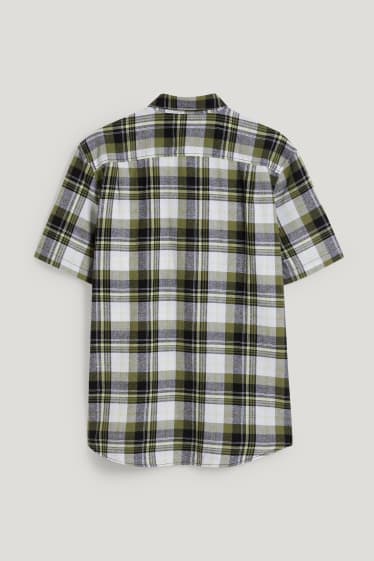 Hombre - Camisa - regular fit - kent - de cuadros - verde