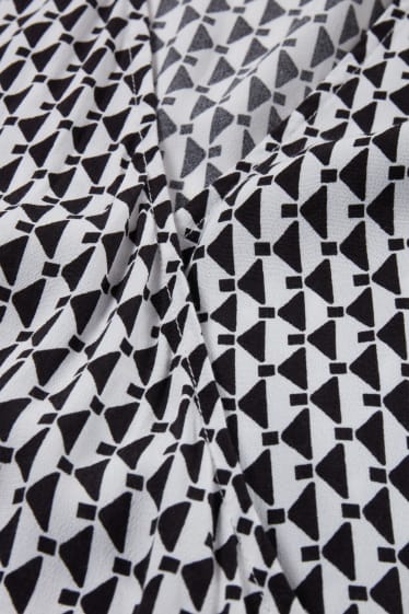 Femmes - Robe portefeuille - à motif - noir / blanc