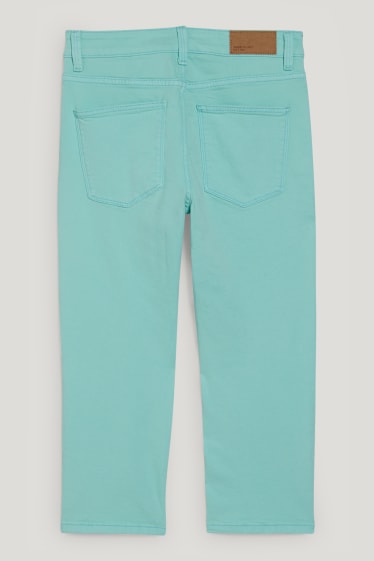 Femei - Jeans capri - talie medie - slim fit - verde mentă