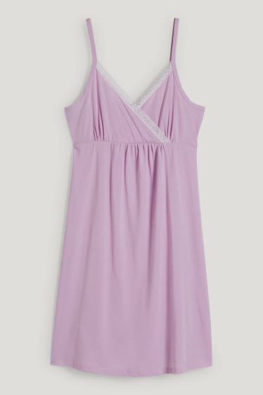 Femmes - Chemise de nuit d'allaitement - violet clair