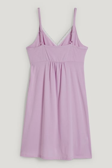 Femmes - Chemise de nuit d'allaitement - violet clair