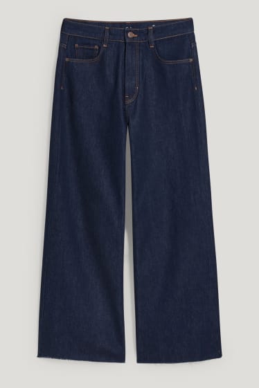 Femei - Loose fit jeans - talie înaltă - denim-albastru închis