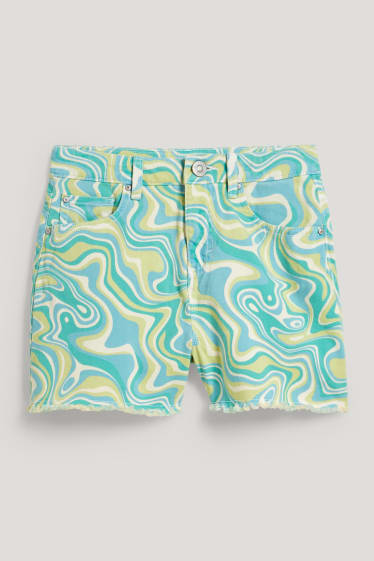 Kids Girls - Shorts - met patroon - lichtgroen