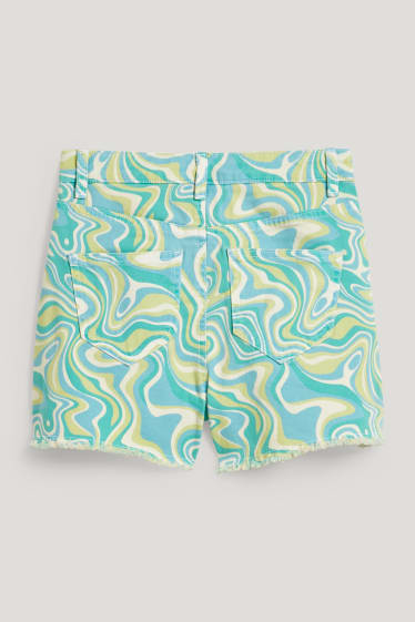 Kids Girls - Shorts - met patroon - lichtgroen