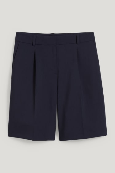 Damen - Bermudas - High Waist - dunkelblau