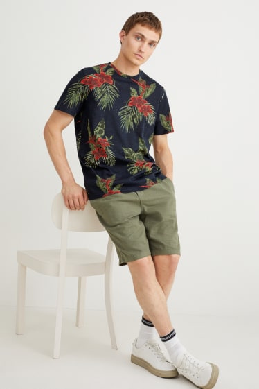Hombre - Camiseta - azul oscuro