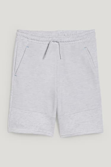 Reverskraag - Sweatshort - grijs
