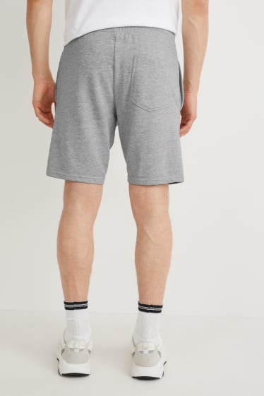 Bărbați - Pantaloni scurți trening - gri melanj