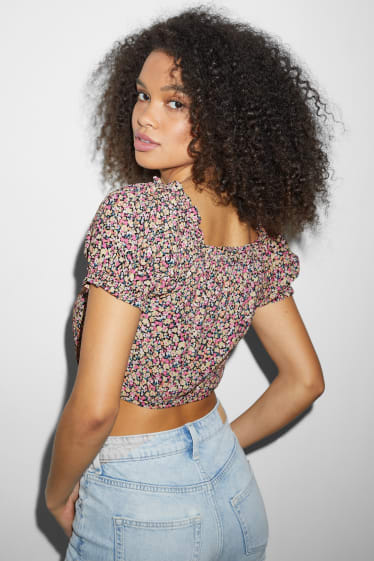 Clockhouse Girls - CLOCKHOUSE - blusa dal taglio corto - a fiori - colorato