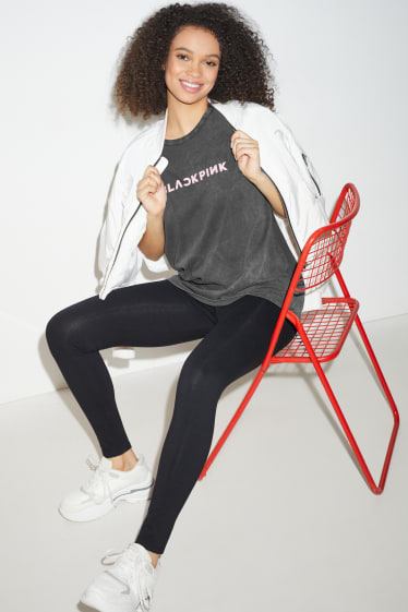 Clockhouse femme - CLOCKHOUSE - T-shirt - Blackpink - noir