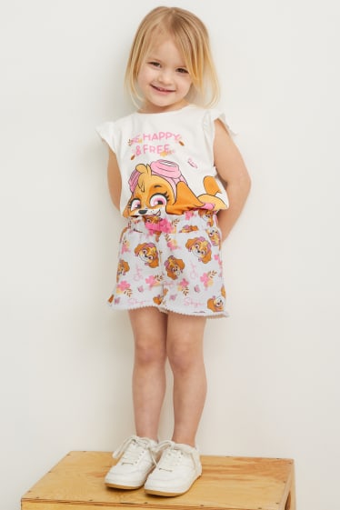 Toddler Girls - Paw Patrol - sweatshorts - crème wit