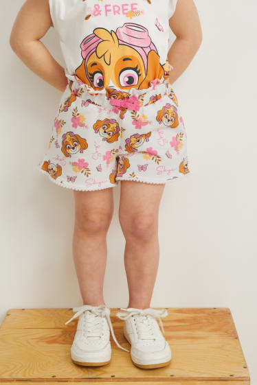 Toddler Girls - Paw Patrol - sweatshorts - crème wit