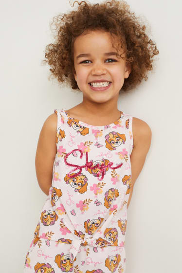 Toddler Girls - Paw Patrol - top con nodo - bianco crema