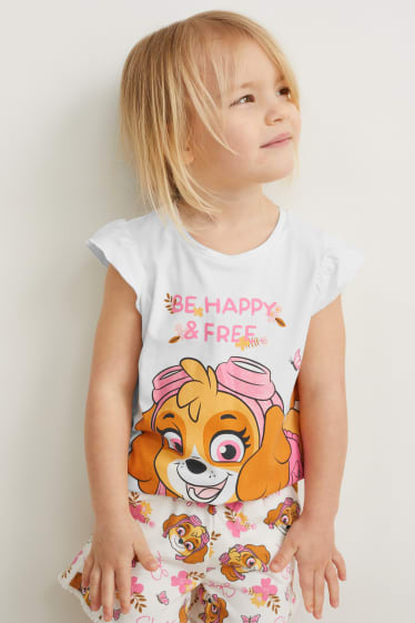 Toddler Girls - Confezione da 2 - Paw Patrol - maglia a maniche corte - bianco