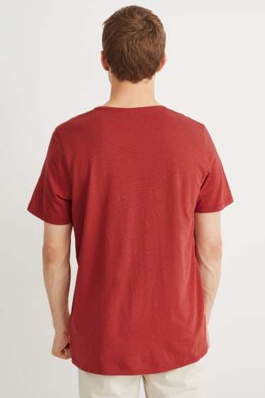 Hombre - Camiseta - rojo oscuro