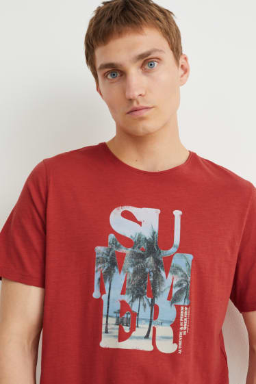 Hombre - Camiseta - rojo oscuro