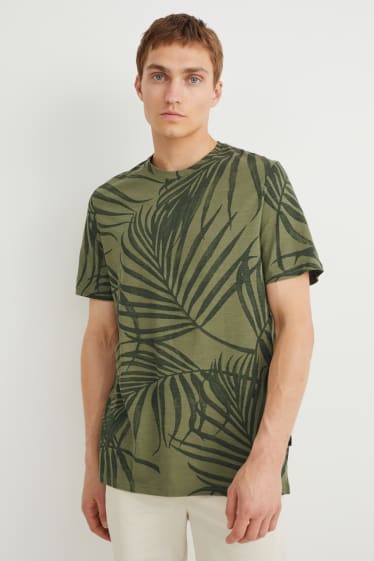 Hombre - Camiseta - verde oscuro