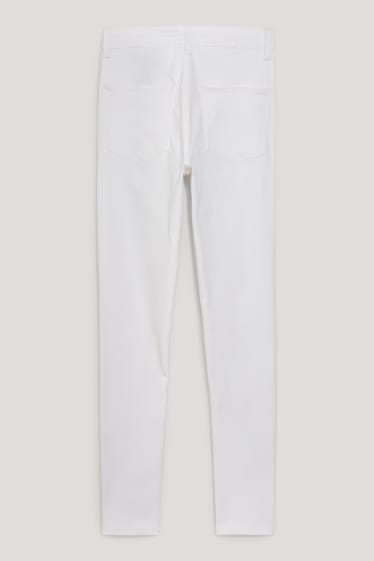 Donna - Jeggings - vita alta - LYCRA® - bianco