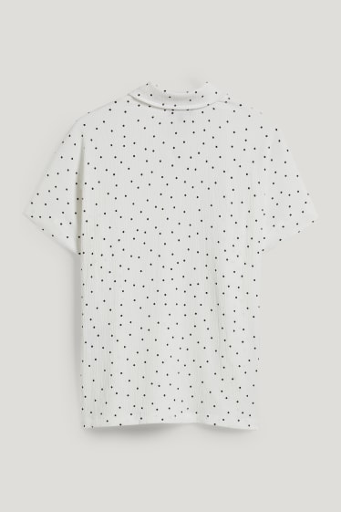 Femmes - Chemisier - à pois - blanc
