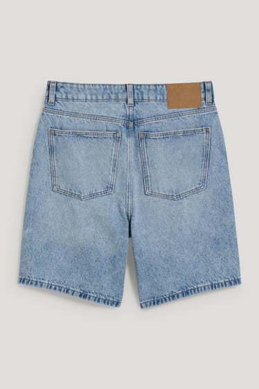 Femei - Bermude de blugi - talie înaltă - denim-albastru deschis