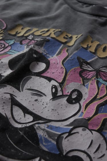 Dámské XL - CLOCKHOUSE - tričkové šaty - Mickey Mouse - šedá