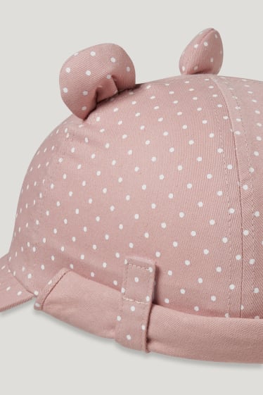 Baby Girls - Cappello per neonati - a pois - rosa scuro