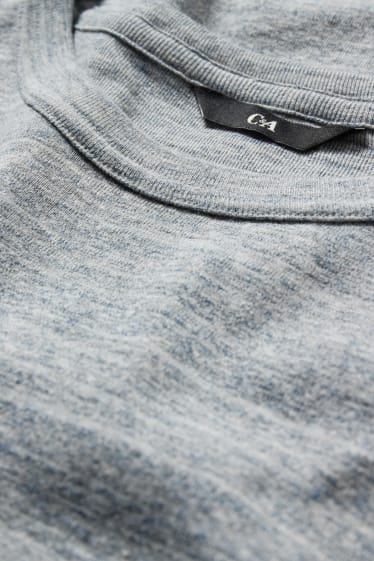 Herren - Langarmshirt - grau-melange
