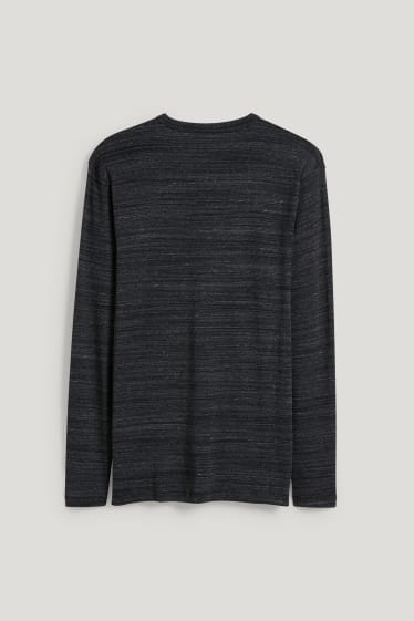 Herren - Langarmshirt - dunkelgrau