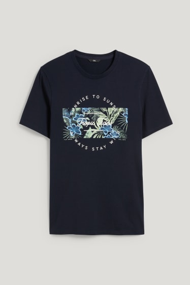 Hommes - T-shirt - bleu foncé
