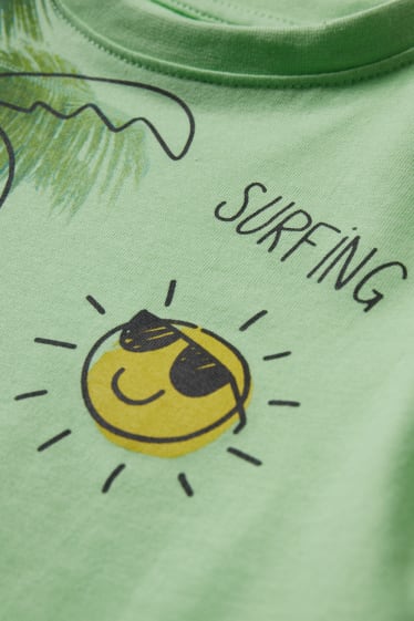 Exklusiv Online - Set - Kurzarmshirt und Sweatshorts - 2 teilig - grün / dunkelblau