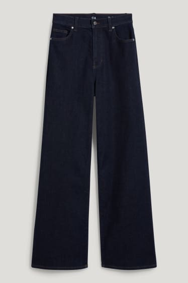 Damen - Wide Leg Jeans - High Waist - jeans-dunkelblau