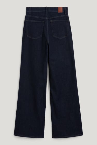 Damen - Wide Leg Jeans - High Waist - jeans-dunkelblau