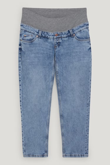Dámské - Těhotenské džíny - tapered jeans - LYCRA® - džíny - světle modré