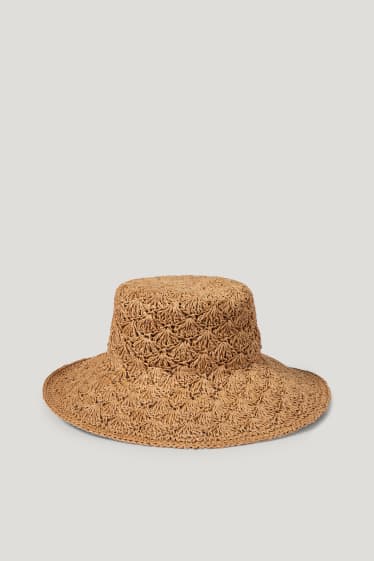 Dames - Strohoed - beige