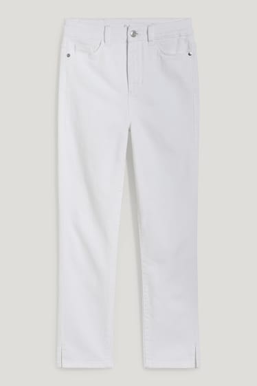 Femei - Slim jeans - talie înaltă - alb