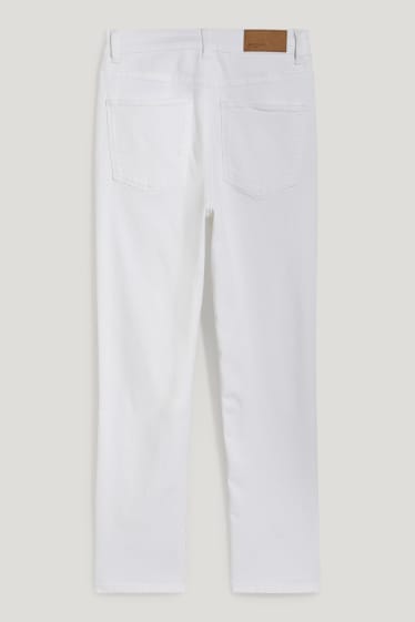Femei - Slim jeans - talie înaltă - alb