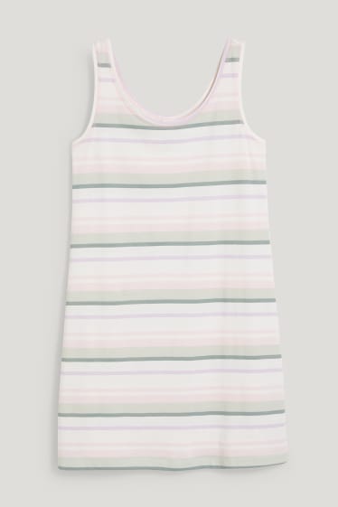 Women - Nightshirt - striped - rose