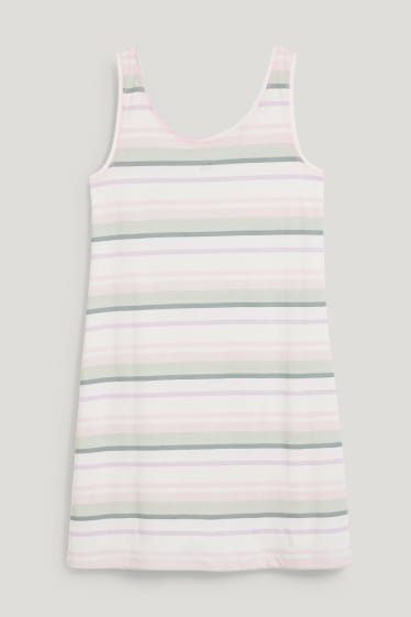 Women - Nightshirt - striped - rose