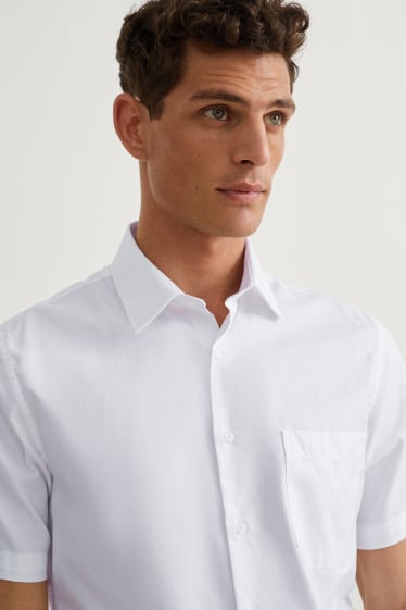 Herren - Hemd - Regular Fit - Kent - bügelleicht - weiß