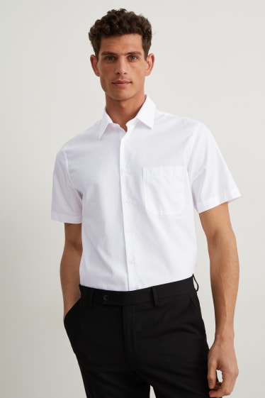 Herren - Hemd - Regular Fit - Kent - bügelleicht - weiß