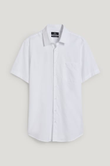 Herren - Hemd - Regular Fit - Kent - bügelleicht - weiß