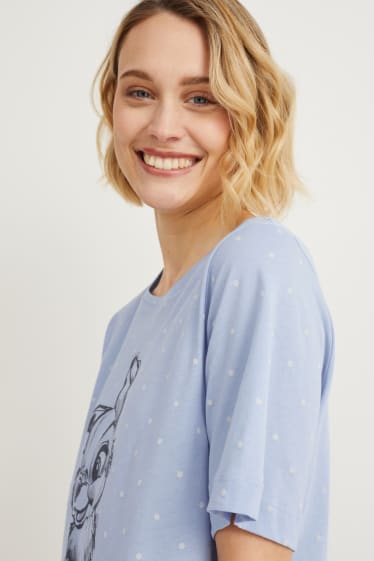 Women - Nightshirt - polka dot - Bambi - light blue