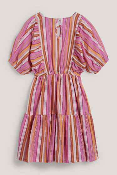 Kids Girls - Dress - striped - pink