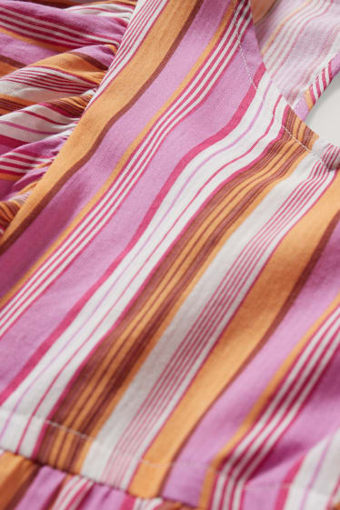 Kids Girls - Dress - striped - pink