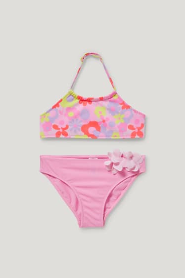Toddler Girls - Bikini - LYCRA® XTRA LIFE™ - 2 pezzi - a fiori - rosa