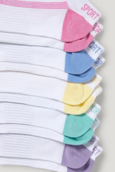 Filles - Lot de 5 paires - socquettes de sport - blanc