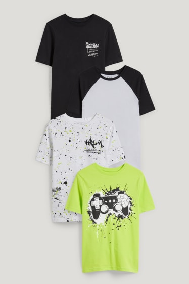Kids Boys - Multipack 4er - Kurzarmshirt - hellgrün